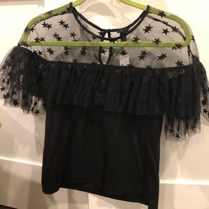 J. Crew Starry Tulle top
